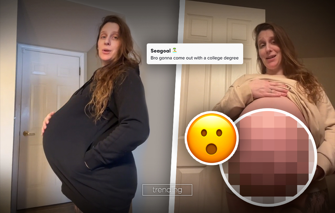 Hugely Pregnant Belly Video