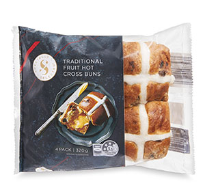 ALDI SS Fruit Hot Cross Bun