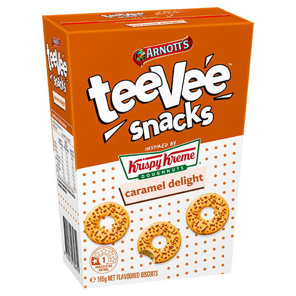 Arnotts TeeVee Snacks Biscuits Caramel Delight 165g 0