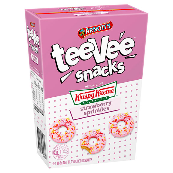 Arnotts TeeVee Snacks Biscuits Strawberry Sprinkles 165g 0