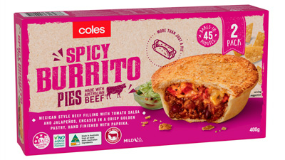 Coles Spicy Burrito side