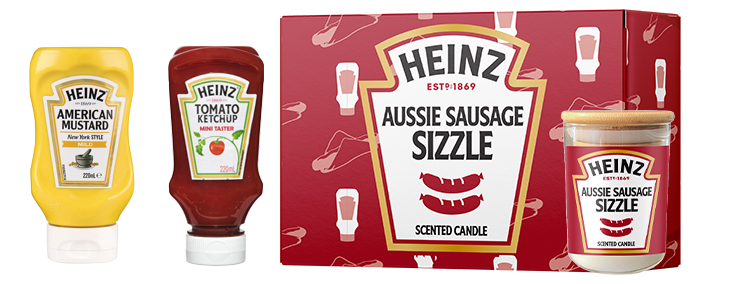 heinz sausage sizzle candle