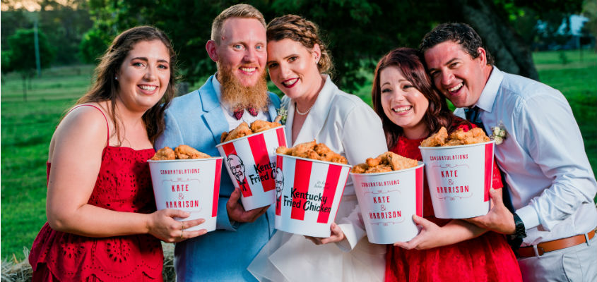KFC Weddings Kate and Harrison Cann Bridal Party with KFC 2