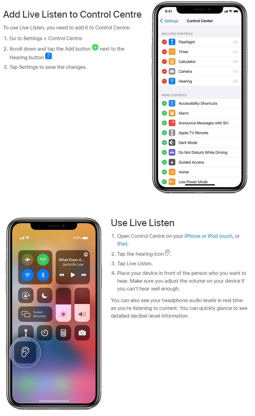 Apple Live Listen