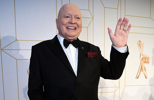 Bert Newton waves after chatting to the media at the 2018 Logie Awards at The Star Casino on the Gold Coast, Sunday, July 1, 2018. (AAP Image/Dan Peled) NO ARCHIVING, EDITORIAL USE ONLY