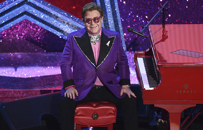 FILE - Elton John is seen after performing 