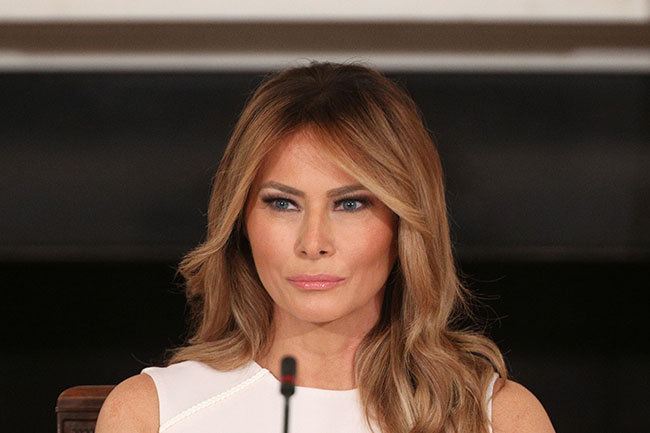 First lady Melania Trump hosts a roundtable discussion on Sickle Cell Disease inside the State Dining Room at the White House in Washington, U.S., September 14 2020. REUTERS/Tom Brenner