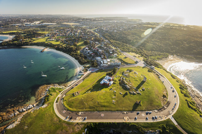 Aerial view of La Perouse (Frenchmans Bay on the left - Congwong Bay on the right), Sydney.