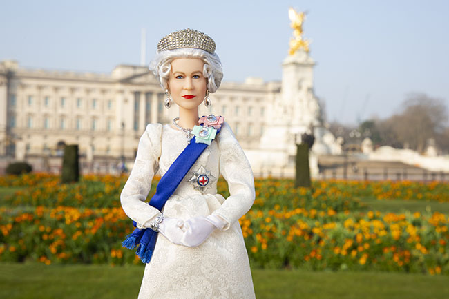 Britain’s Queen Elizabeth II has received a very special present on her 96th birthday on Thursday (21April2022) been immortalised as a Barbie doll.In celebration of The Queen’s historic Platinum Jubilee, the Barbie brand is recognising Her Majesty, the longest-reigning monarch in British history, with a Tribute Collection Barbie doll made in her likeness.Celebrating 70 historic years of service, Queen Elizabeth II is the first British monarch to celebrate a Platinum Jubilee. After Her Majesty’s Coronation in 1953, The Queen’s extraordinary reign has seen Her lead with duty, humanitarian efforts and a life of public service, unifying the nation in celebration, reflection, and community.The Queen Elizabeth II Barbie doll is instantly recognisable in an elegant ivory gown and blue riband adorned with decorations of order. The tiara is based on Queen Mary's Fringe Tiara – famously worn by The Queen on her wedding day - and miniature medallions on ribbons are inspired by the Royal Family Orders. The pink ribbon was given to The Queen by her father George VI, and the pale blue by her grandfather George V. The silver brooch pinned underneath the sash represents the Garter Star Brooch, the insignia of the highest order of chivalry in the United Kingdom, the Order of the Garter.Historian and Professor Kate Williams, author of ‘Our Queen Elizabeth’ says: “Queen Elizabeth II’s reign has been one of extraordinary impact, holding a position that few women have. The longest reigning British monarch, and the first to reach a Platinum Jubilee, The Queen has dedicated herself to service and duty and seen the world change immeasurably. In 1952, when she came to the throne, women were not encouraged to work and politicians expressed doubts about a young female monarch - but she showed them wrong, proved herself an adept leader and diplomat. As Her Majesty celebrates this milestone jubilee it is wonderful to see an iconic brand like Barbie share important historical female figures impact as leaders, creators and pioneers to new generations.”Since 1959, the Barbie brands purpose has been to inspire the limitless potential in every girl and remind them they can be anything. That message has never been more relevant than it is today. Last year, Barbie launched the Tribute Collection to celebrate visionaries for their incredible contributions, impact and legacy as trailblazers.The doll is presented in a box inspired by the styles present in Buckingham Palace, made from a 3D ornate die-cut border which frames the doll, and an inner panel showing a throne and the red carpeting inspired by the Throne Room at Buckingham Palace. The box is printed with a crest-shaped logo and a badge commemorating the 70th anniversary of the Queen's accession to the throne.The Queen Elizabeth II doll is now available at Amazon, Harrods, Hamley’s, Selfridges & John Lewis  ahead of The Queen’s Platinum Jubilee Central Weekend between 2nd -5th June 2022.Where: London, United KingdomWhen: 20 Apr 2022Credit: Mattel/Cover Images**EDITORIAL USE ONLY. MATERIALS ONLY TO BE USED IN CONJUNCTION WITH EDITORIAL STORY. THE USE OF THESE MATERIALS FOR ADVERTISING, MARKETING OR ANY OTHER COMMERCIAL PURPOSE IS STRICTLY PROHIBITED. MATERIAL COPYRIGHT REMAINS WITH STATED SUPPLIER.**