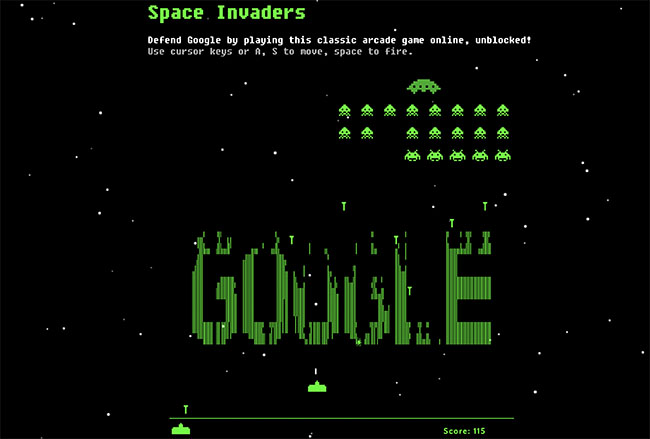 googletricks spaceinvaders